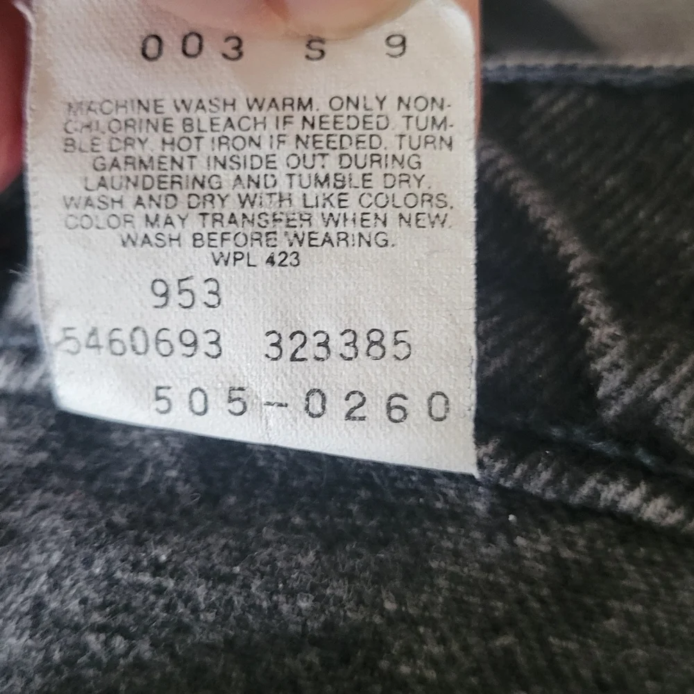 Vintage Levi's Black 505 Mens Jeans Size 34 X‎ 32 Made In USA